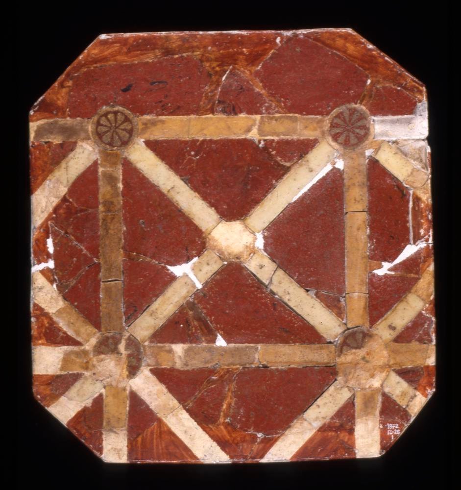 Alright. Now a few Roman tiles. The first a floor tile with glass inlay. The second a roof tile. Third a fragment of tile found in a tomb. Last one from the Roman period found in Egypt.