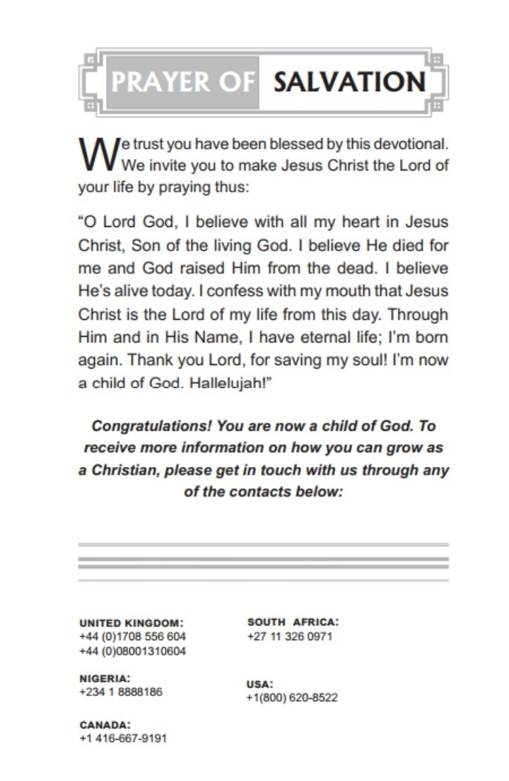 Only He can make you complete. If you aren't yet born again, and would like to know Jesus, kindly say this prayer and receive the life, peace, joy, satisfaction and real wokeness that He gives