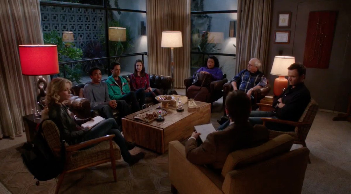 THEY ALL WENT TO ABED'S THERAPY THING