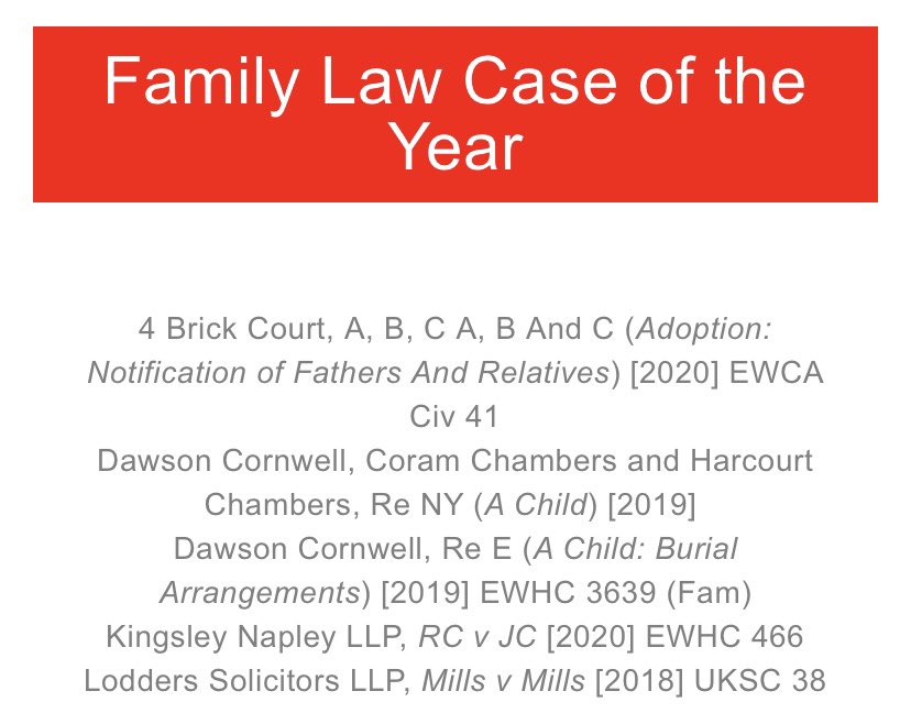 KNFamilyTeam's tweet photo. We are thrilled to have a case shortlisted for Family Law Case of the Year at this year’s awards! @jane_keirkn, @StaceyNevin &amp; @AliceTrotter_KN acted for the successful wife, alongside the brilliant @JoeRainer_ &amp; Lucy Stone QC. Best of luck to all of the finalists! @JPFamilyLaw https://t.co/r4dEje4Aau