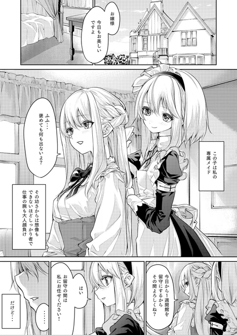 寂しがり屋なメイドさんとお嬢様(*'-`) 