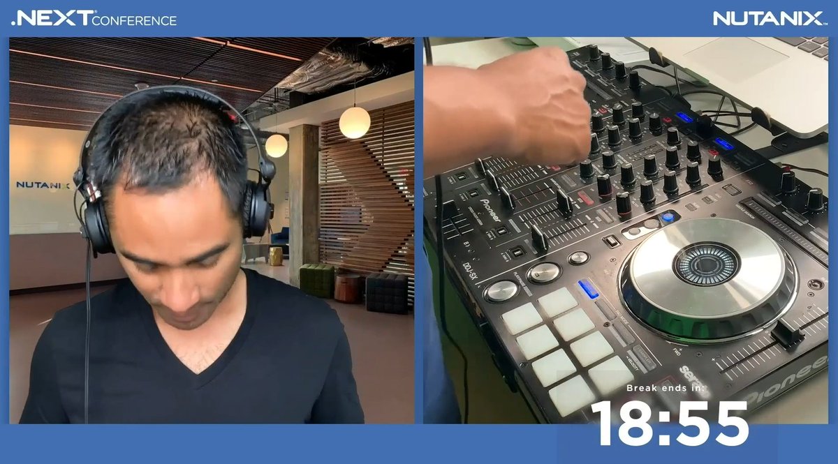 @jkaruttykaran is spreading music on a first WW mix music ! Innovation is not only in IT 😀 #NEXTconf