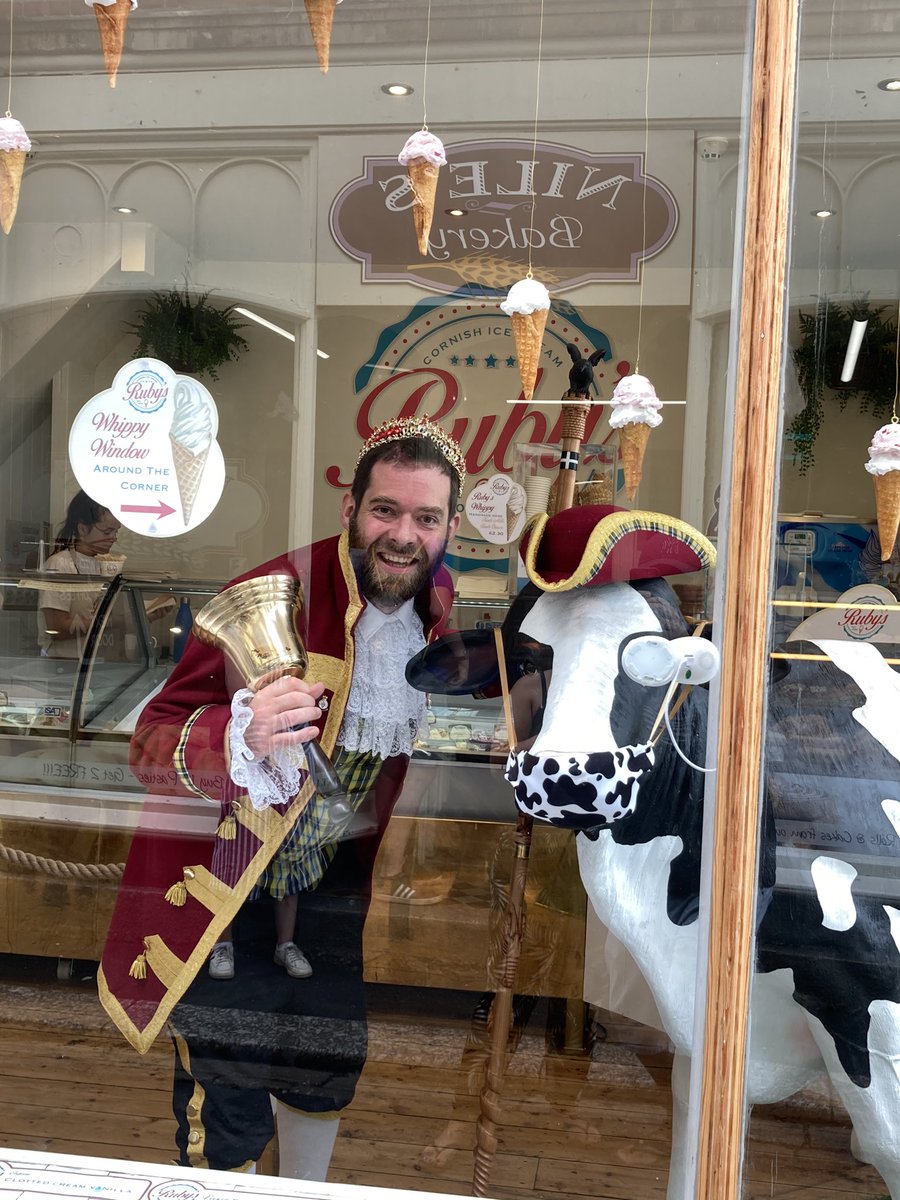 A new kid on the block this time!

Established this year, Ruby’s #icecream offers organic, sorbets, dairy free and whippy, in the heart of #Fowey at Fore Street. 

As you can see, #Ruby the cow isn’t camera shy! They also offer a great loyalty card for FREE ICE CREAM. #Winner.