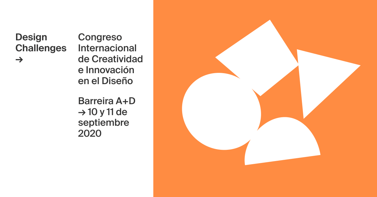 CDICV's tweet photo. DESIGN CHALLENGES 2020. I CONGRESO INTERNACIONAL DE CREATIVIDAD E INNOVACIÓN EN EL DISEÑO DE BARREIRA ARTE + DISEÑO
@barreira_ayd
+info: https://t.co/OVt5lShNAw
#CDICV #BarreiraAD #congreso #designch https://t.co/v53LAS7dog