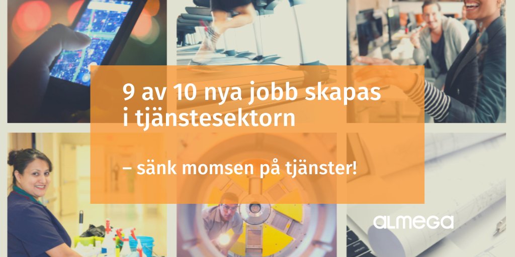 Halvera tjänstemomsen under sex månader med start i höst. Hushållens konsumtionsutrymme ökar samtidigt som tjänsteföretagens ekonomiska situation mildras.
Satsning (2020-2021): 12,5 miljarder 
Läs mer om våra förslag på hur Sverige bör återstartas: almega.se/sa-kickstartar…