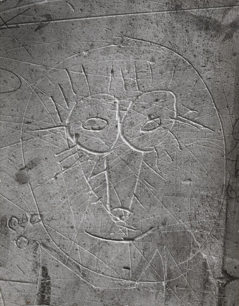 Throughout his career Brassaï also documented the graffiti drawn on or carved into Parisian walls. He said they were the language of the street, and as relevant as cave painting. Happy Birthday to yer Gyula.  #greatbirthdays