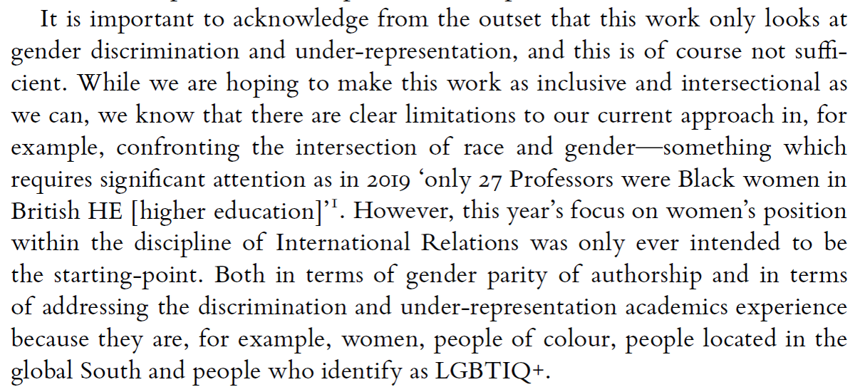 More than anything, the gender report demonstrates that  #5050in2020 is a first step and that much more needs to be done by journals within the IR discipline. Help us do this by attending our 14 September consultation event:  https://us02web.zoom.us/meeting/register/tZAkdeqorjstG910yGNaXfPQHRDQDBLTRhtd (9/10)