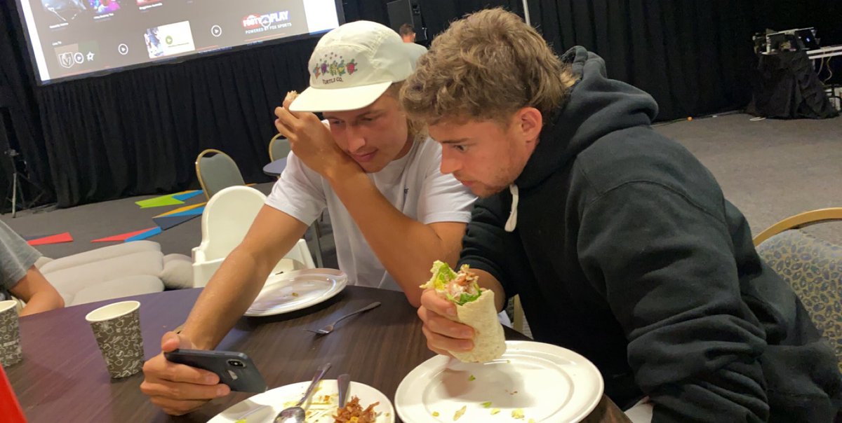 CahillNed's tweet photo. If you can’t make it to the game, you can stream the game on the AFL Live Official App just like Ham and Bryan, free for @Telstra mobile customers. #ad #spon https://t.co/RJz6t9u5r3