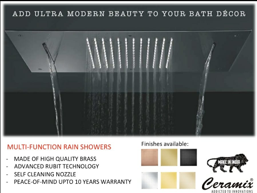 CeramixFaucets's tweet photo. Add ultra modern beauty to your bath decor. #ceramix #multifunctionrainshower #modernbathroom #makeinindia https://t.co/DU4D4cGJAa