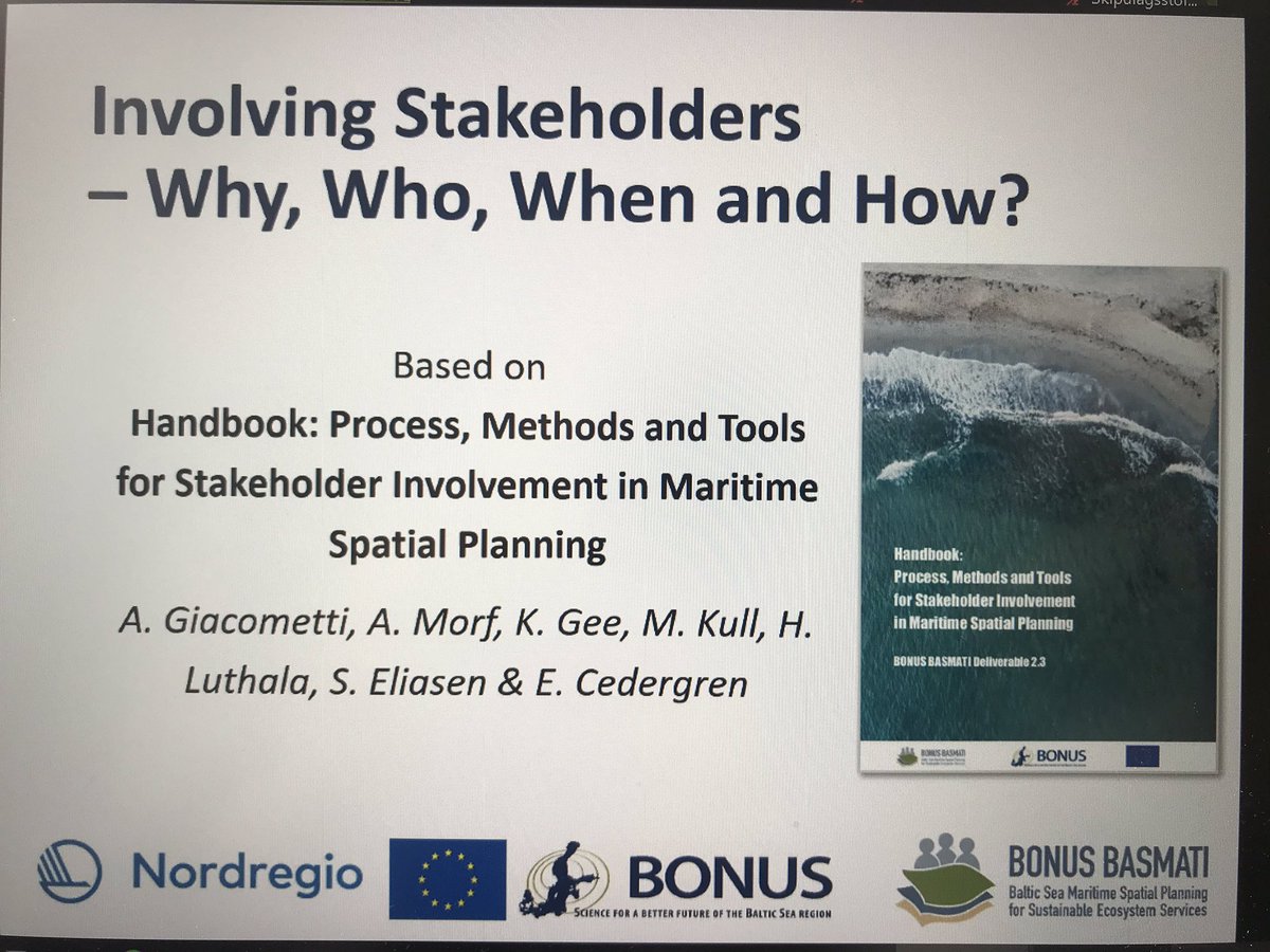 Nordregio's tweet photo. The final conference of @bonusbasmati shares the solutions for the integrated and innovative #MSP in the #BalticSeaRegion. @Nordregio has developed a handbook for planners on how to engage with stakeholders in the planning process: https://t.co/YZaWMaxe1O https://t.co/yIJp3LFjtl