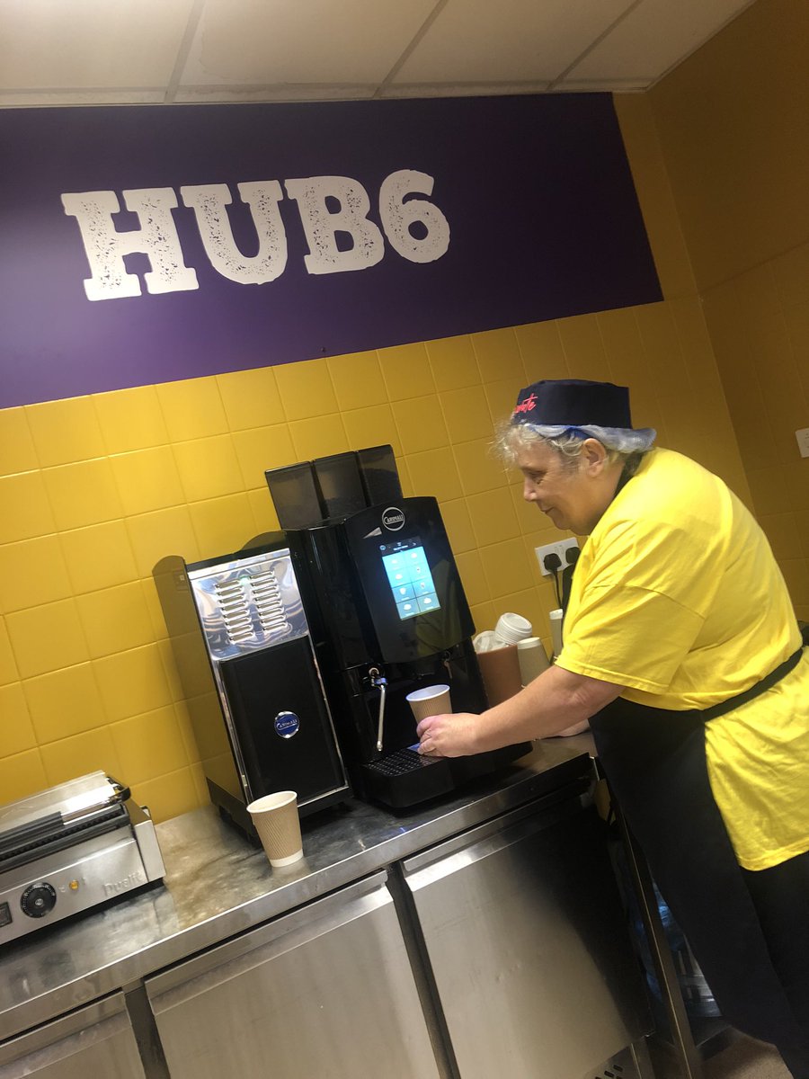 CampionIFG's tweet photo. Students and staff are enjoying their new coffee offer in the Sixth Form area at @Campion_School
Large selection of hot drinks and tasty cakes! ☕️ 🧁
#Hub6 #backtoschool #schoolcatering https://t.co/HoUnqyl9Q7