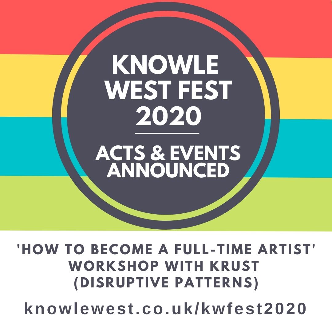 Exciting opportunity for creatives this weekend at #KWFest20 - a FREE session with <a href="/DJKRUST/">Krust</a> of Disruptive Patterns to explore 'how to become a full time artist, make projects people will love and take your career to the next level!' Find out more at bit.ly/3jYfUs8 👇