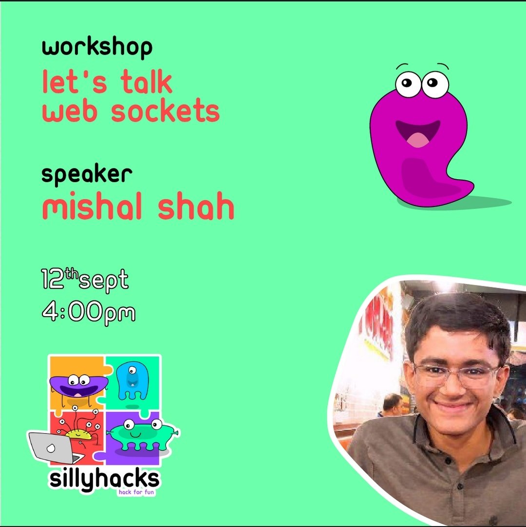 silly_hacks's tweet photo. Let's explore the world of Web Sockets &amp; understand the underlying concepts of how they establish a persistent client-server connection with our speaker @1998Mishal ! 🌐🖥️ 📨
Date: 12/08/2020
Time: 16:00 IST
Link: https://t.co/tCHc7oLTkb https://t.co/YYpVjyrnpM