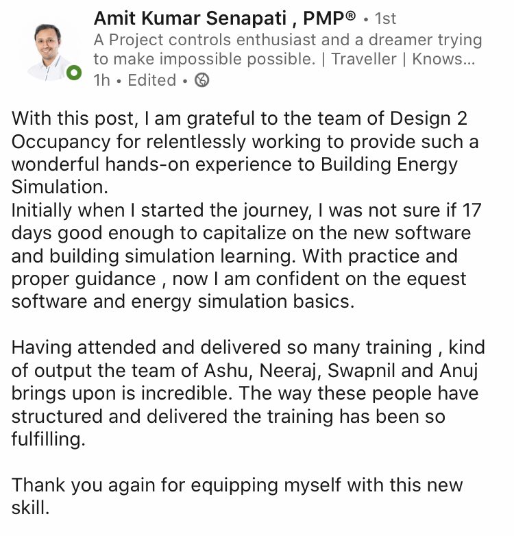 D2OLearning's tweet image. These kind words of appreciation give us more energy to do good work. #d2oscholar @Design2O @AshuGupta86 @AnujEnergy