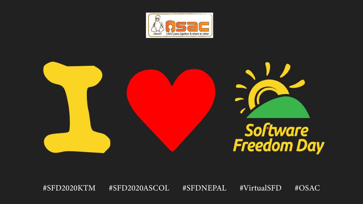 osac_ascol's tweet photo. *SUPPORT FREEDOM*
Think about what it means to have free as in freedom in your software ...
#SFD2020OSAC #SFD2020ASCOL #SFD202KTM #VirtualSFD #OSAC https://t.co/881zZWnccB