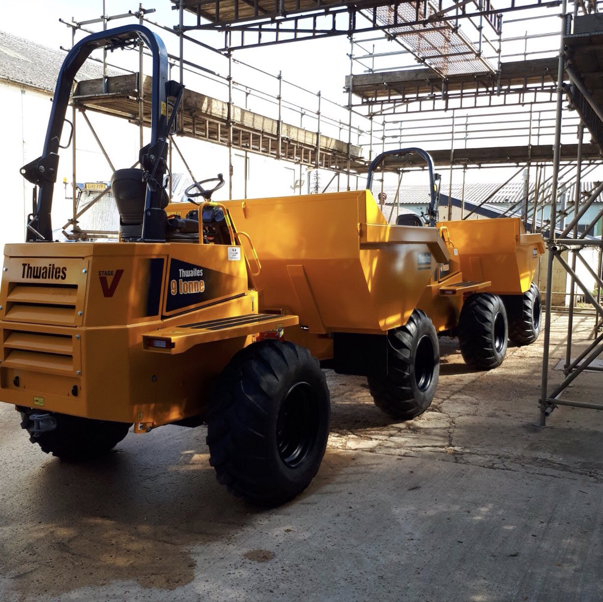 McGeoghans's tweet photo. Our first batch of Brand New 9T Thwaites dumpers have arrived 😃
#Thwaites #Dumpers #McGeoghan #Planthire https://t.co/hNiTq16fcK