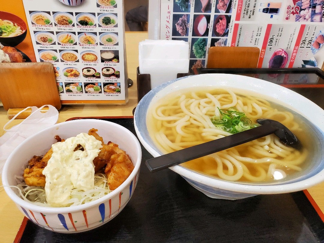 もきゅ うどんトリプルのチキン南蛮丼セット これでお腹いっぱい安上がり 鳴門うどん 西大分店 In 大分市 大分県 T Co Mumjeb4zb0