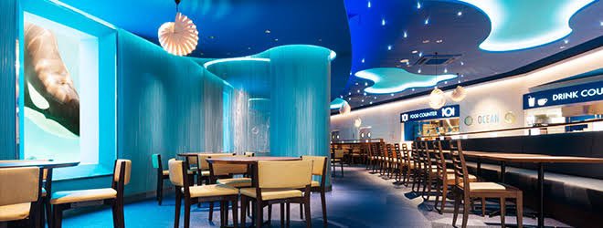 おもち 鴨川シーワールドのオーシャンていうレストランがまじでモストロラウンジだったんだが ツイステ モストロラウンジ オクタヴィネル T Co Ftsalixfpz Twitter