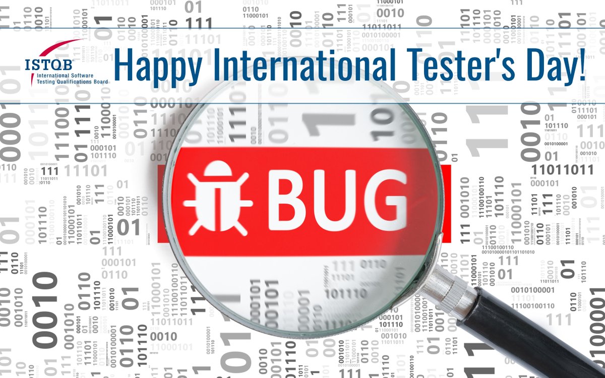 ISTQBORG's tweet photo. Happy International Tester’s Day to testing professionals around the world! We salute you! A special shout out to those who have worked hard to achieve ISTQB® certification https://t.co/jLP10oGy5X #software #testing #career #softwaretesting #welovetesters #internationaltestersday https://t.co/BR3qFyO5UD