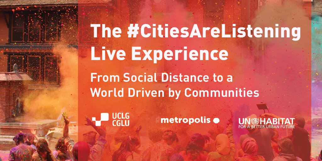 💫Soon !!👇🏾#CitiesAreListening-From social distance to a community-driven world🌍🌎🌏
 
Be part of this space for dialogue! Civil society, partners, local and regional government together #BeyondTheOutbreak #COVID19 
 
All ideas and hands on deck!

uclg.org/en/media/news/…