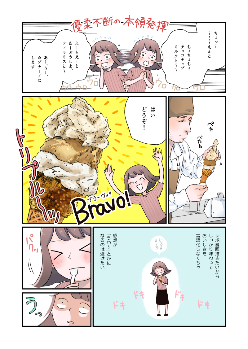 ローマのジェラート屋さんについて描きました。【その2】 