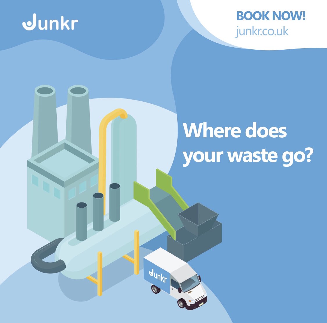 junkr_uk's tweet photo. Ever wonder where your waste goes after collection? At Junkr we have over 20 waste transfer stations we use that are local to each collection we carry out, this means shorter distances to local depots to help reduce our carbon footprint 🚛
95% of waste diverted from landfill ♻️ https://t.co/v0tqHv1x96