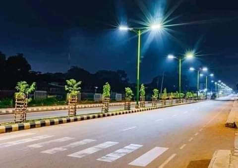 Update from Kaduna State Urban Renewal Projects (Road Component). The face of WAFF Road at night.
