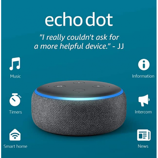 PatailPayal's tweet photo. Echo Dot (3rd Gen) - Smart speaker with Alexa - Charcoal
Meet Echo Dot - Our most popular smart speaker with a fabric design. It is our most compact smart speaker that fits perfectly into small spaces.
https://t.co/VS9EMqO6e2 https://t.co/4xpiN4FYvq