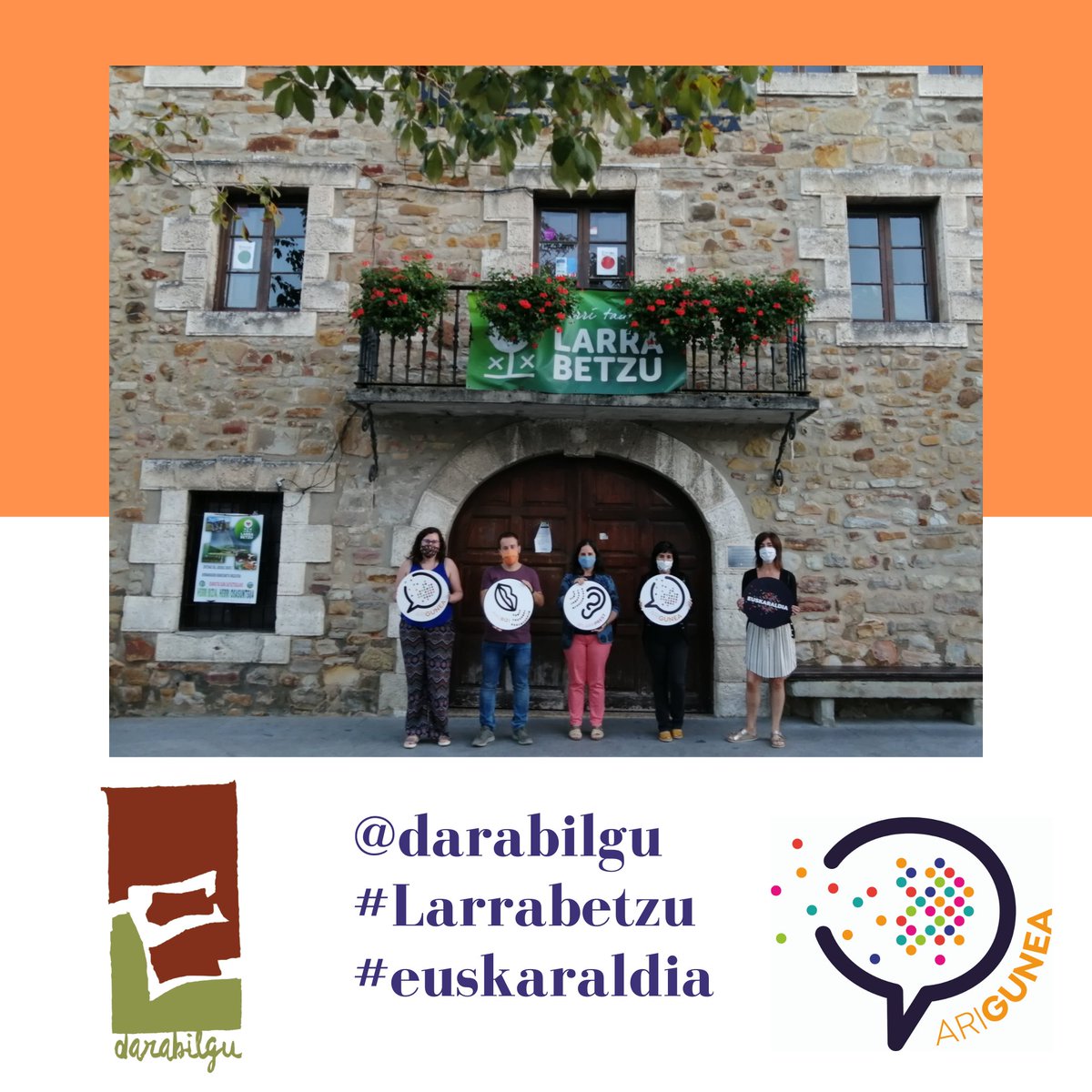 TEuskaraldia's tweet photo. Larrabetzuko @darabilguEUS taldeak izena eman du, eta zuk? #ariguneak #euskaraldia @euskaraldia https://t.co/q7Q85twrwq