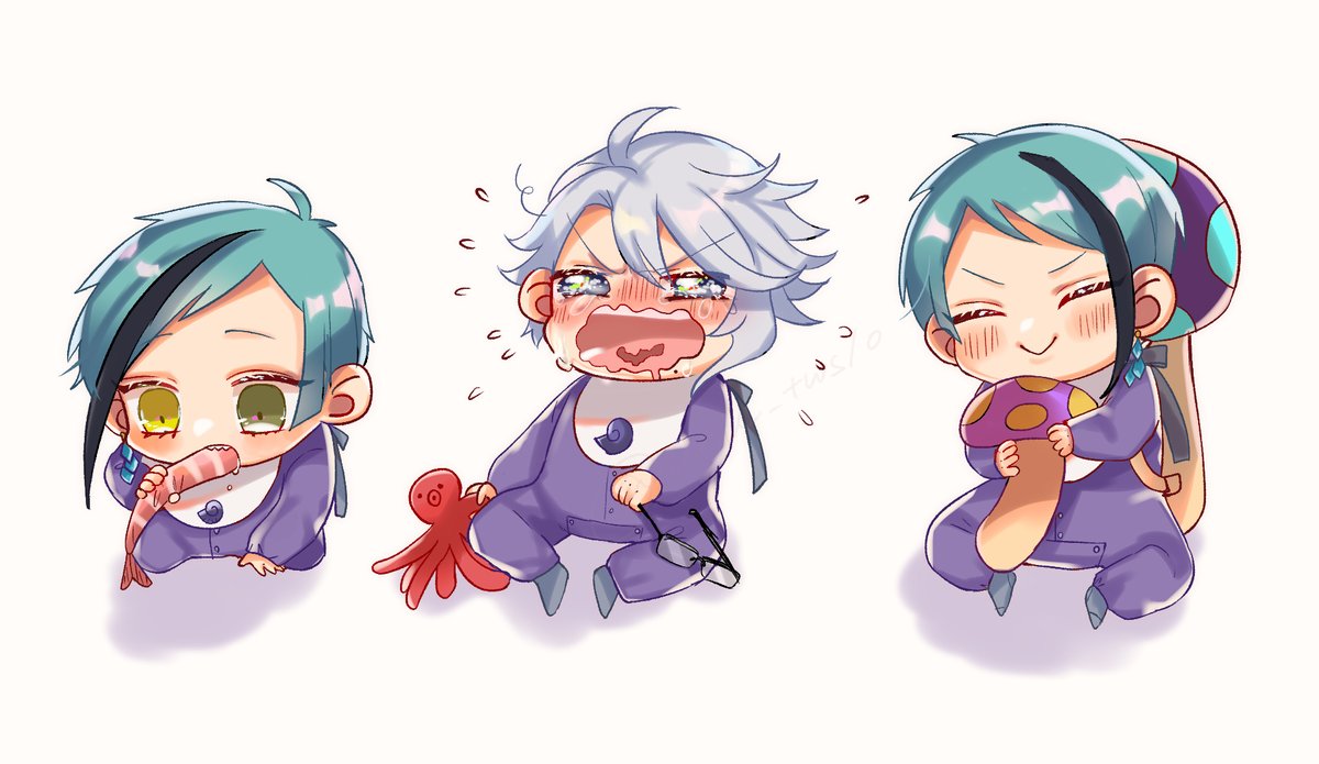 ツイステ Twstファンアート ツイステファンアート 幼児化 バブになったオク わぶじまのイラスト