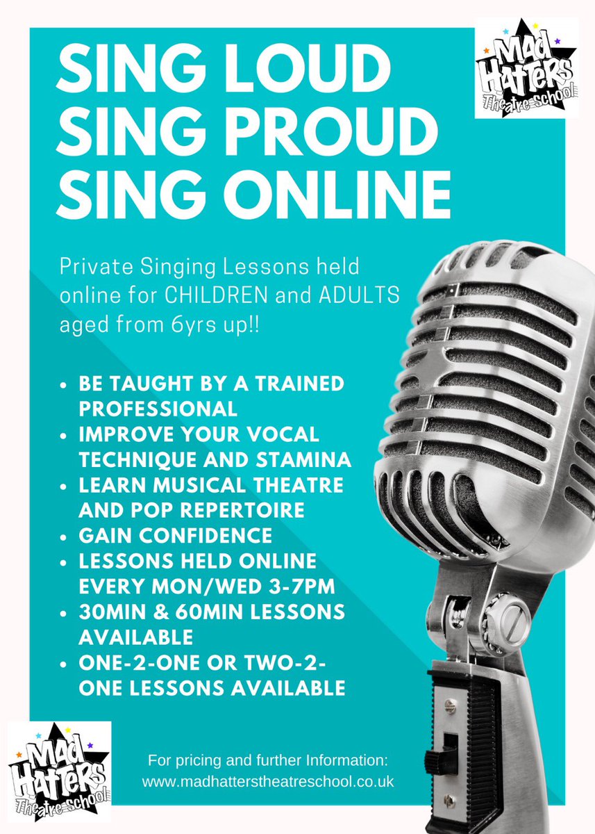 MAD HATTERS THEATRE SCHOOL IS BACK!!! All classes start week commencing 14th September &amp; we have spaces in the below classes!So register via the link&amp;join the Mad Hatters Family TODAY! campscui.active.com/orgs/MadHatter…
Or see madhatterstheatreschool.co.uk for more info!#madhattersrocks