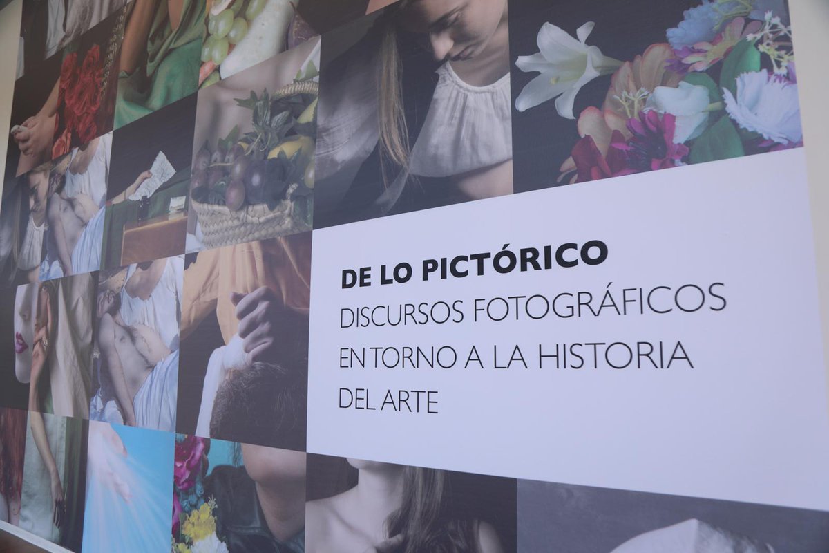 malaga's tweet photo. La concejala de @culturamalaga, @noelialosada, junto al director de la @EscuelaTelmo, Juan Francisco Macías, y la comisaria y profesora del centro, Noelia García Bandera, han presentado la exposición 'De lo pictórico. Discursos fotográficos en torno a la Historia del Arte' https://t.co/b04KAMrdYN