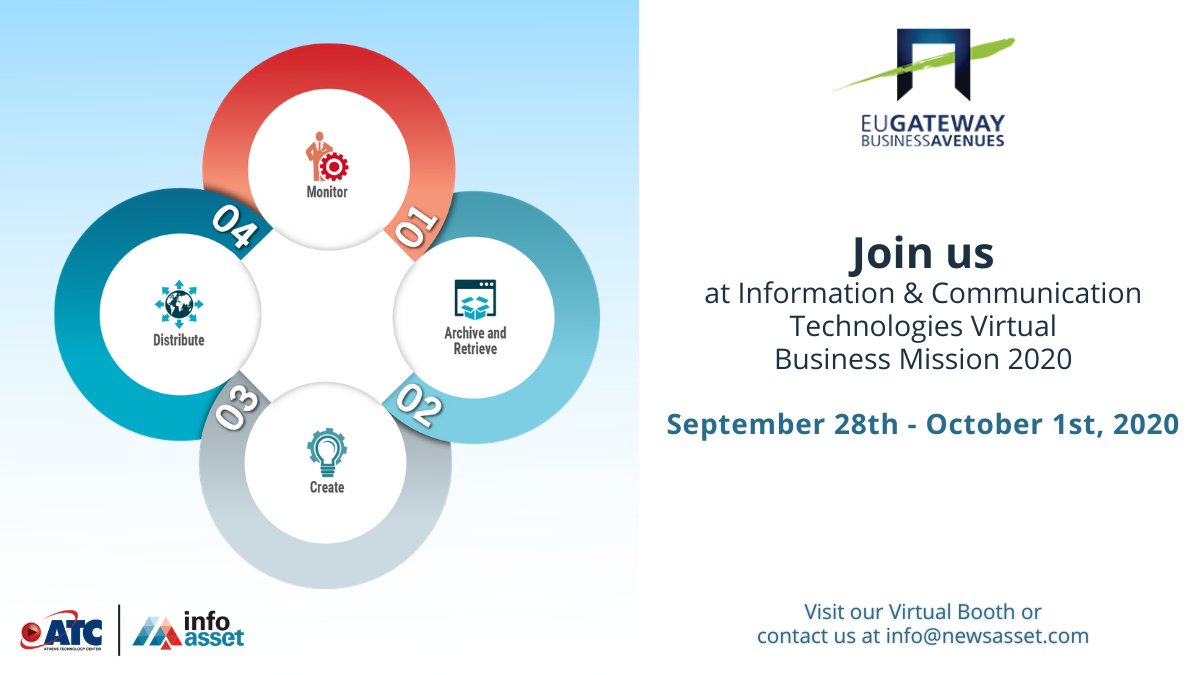 atc_gr's tweet photo. Are you attending the Virtual @EUBizAvenues? Do you want to know how you can aggregate relevant #content from multiple sources in real time, through a state-of-the-art #contentmarketing solution? Meet #infoasset ➡️ https://t.co/2UyI6cpuu8
#EUBizAvenues #EUGateway https://t.co/wkpmqmnE3W