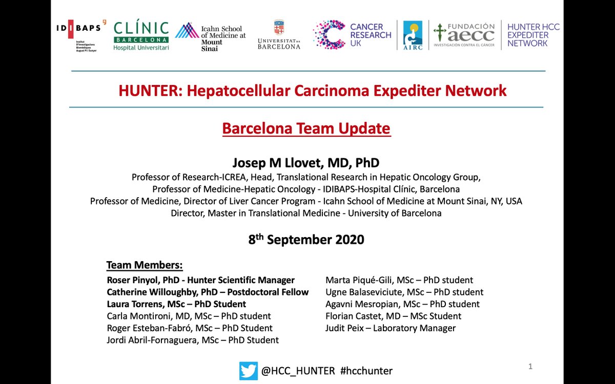 DrCEWilloughby's tweet photo. having a great couple of days catching up with all the exciting updates from my @HCC_HUNTER colleagues all around Europe, and sharing our research news from the @idibaps team in Barcelona! 🇪🇺🔬🥼 @CRUKresearch @aecc_es @AIRC_it #hcchunter #LiverCancerResearch https://t.co/PAMZiICOG2