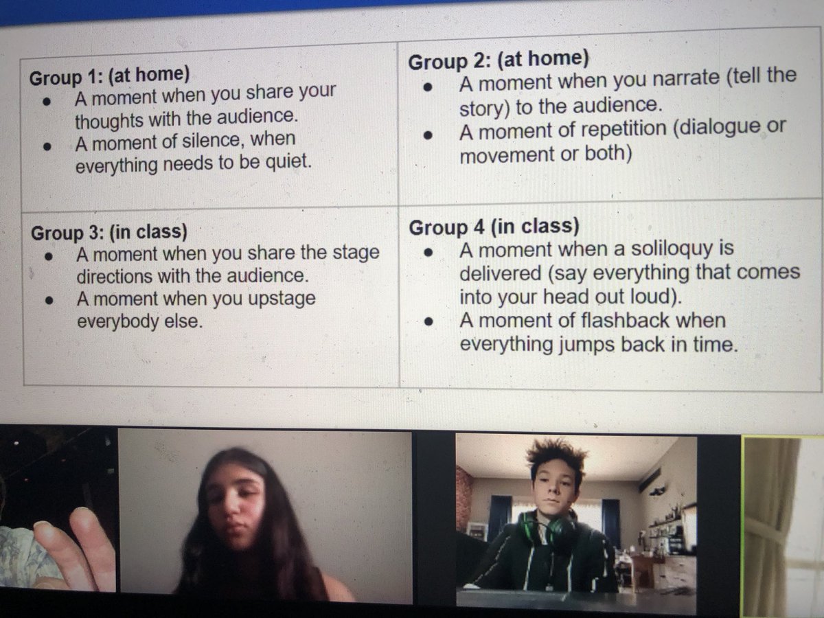 StChrisDrama1's tweet photo. Hybrid learning with Y10 IGCSE Drama. Devising drama using @ThePaperBirds devising cards. #stchrisdrama #stchrisbahrain #jugglingteacher https://t.co/WZ9uRcH2v9