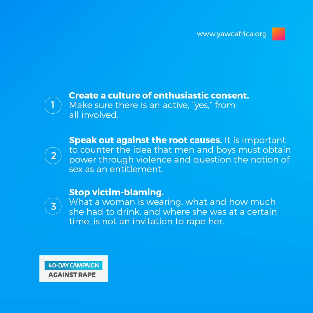 YAWCAfrica's tweet photo. #StopRape!
#40DaysCampaignAgainstRape
#YAWCNetwork
@STARGhana
#IGREDGhana
#BambuCenter
@EFLFighters
#ExLAGroupGenderProgramme
#ExLAGroupAgriculturalProgramme
@teikosabah1 @adomakoampofo @koffi_ocloo @DagEmperor @FKTeye4 https://t.co/WUm5FD0UJ5