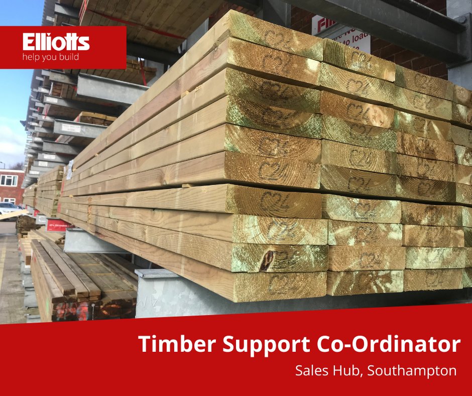 ElliottBrothers's tweet photo. ✅ You've got good knowledge of timber &amp; timber products
✅ You're super organised
✅ You love talking to people

If we've just described you, then you might be our next Timber Support Co-Ordinator  👉  https://t.co/D2GteKhOmB.

#helpyoubuild #recruiting https://t.co/ZO82IN6Rsb