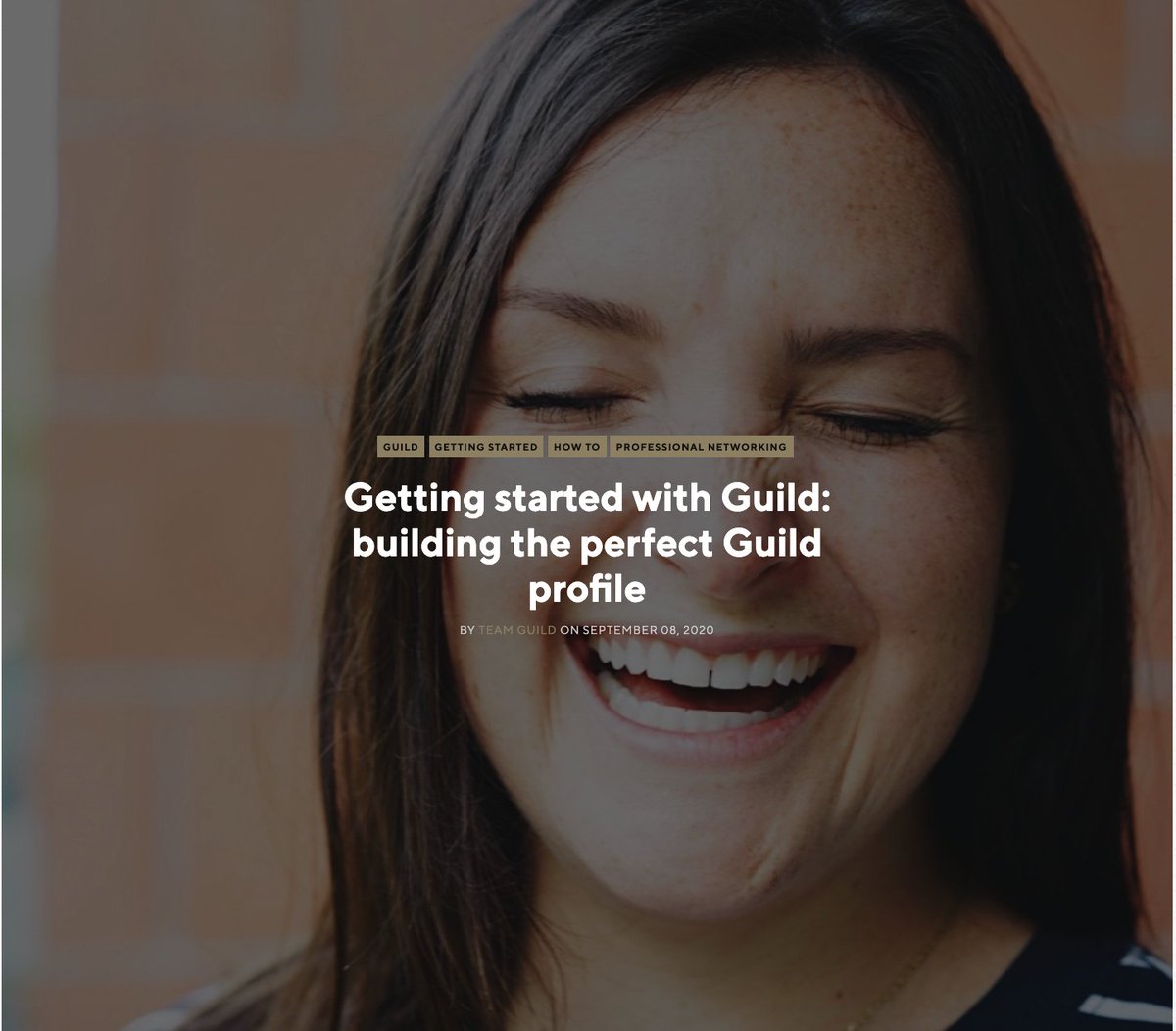 Your professional profile is your 'shop window'. 
It helps others join-the-dots and connect with you. 
How to create the perfect professional profile on @tryguild 
[featuring good 'uns from @wilcritchlow @katyhowell @jalekapo @achouchane and @greenwellys] 
guild.co/blog/create-pe…