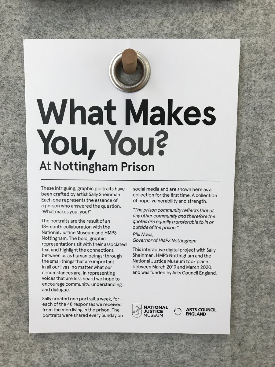 Our collaboration with  @Sally_Sheinman's What's Makes You You? project has seen responses from over 60 men living at HMPS Nottingham.We are grateful to Sally, & all the men from HMPS Nottingham who participated. You can see the whole project here:  http://www.wmyy.co.uk&nbsp;