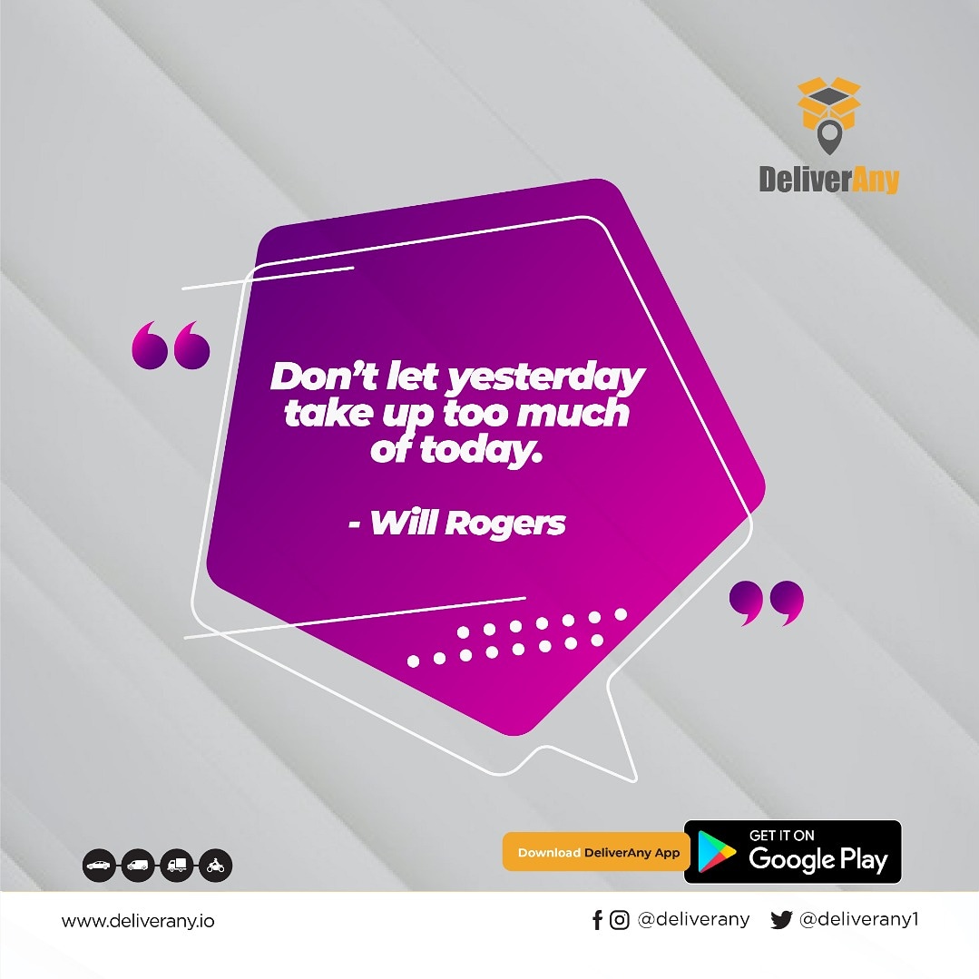 Deliverany1's tweet photo. Whatever time is lost cannot be gotten back. 

Focus your time and energy on the time you still can make use of.

Make great use of this week as much as you can.

“Don’t let yesterday take up too much of today.” – Will Rogers

#time #Motivation #WednesdayMotivation #Deliverany https://t.co/350hmkSrWd