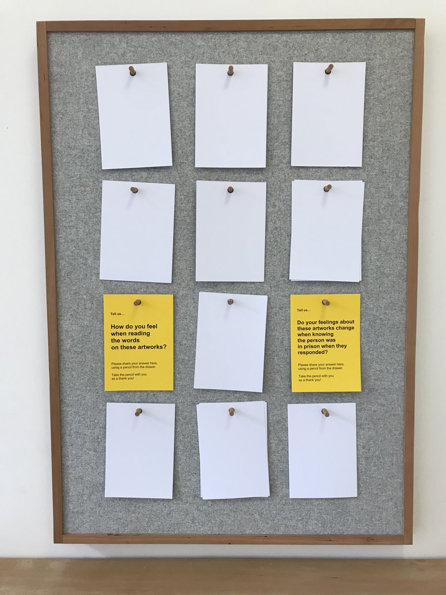 Visitors are invited leave their own responses to the artworks.Use one of our  #DontJudgeMe pencils to safely leave your response, and take it away as a thank you! 