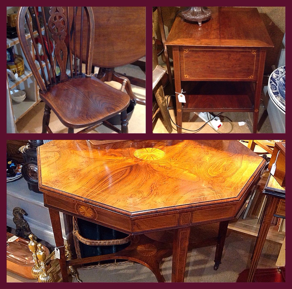 eversleybarn's tweet photo. #homemakerplates #staffordshirefigurines #vintageceramics #germanpottery #wheelbackchair #antiquetables #worktable #bretbypottery #studioartwork #copperartwork #judismithantiques at #eversleybarnantiques #eversleyhants https://t.co/Tu9ZUsQLKA https://t.co/z3gLNnoBQs