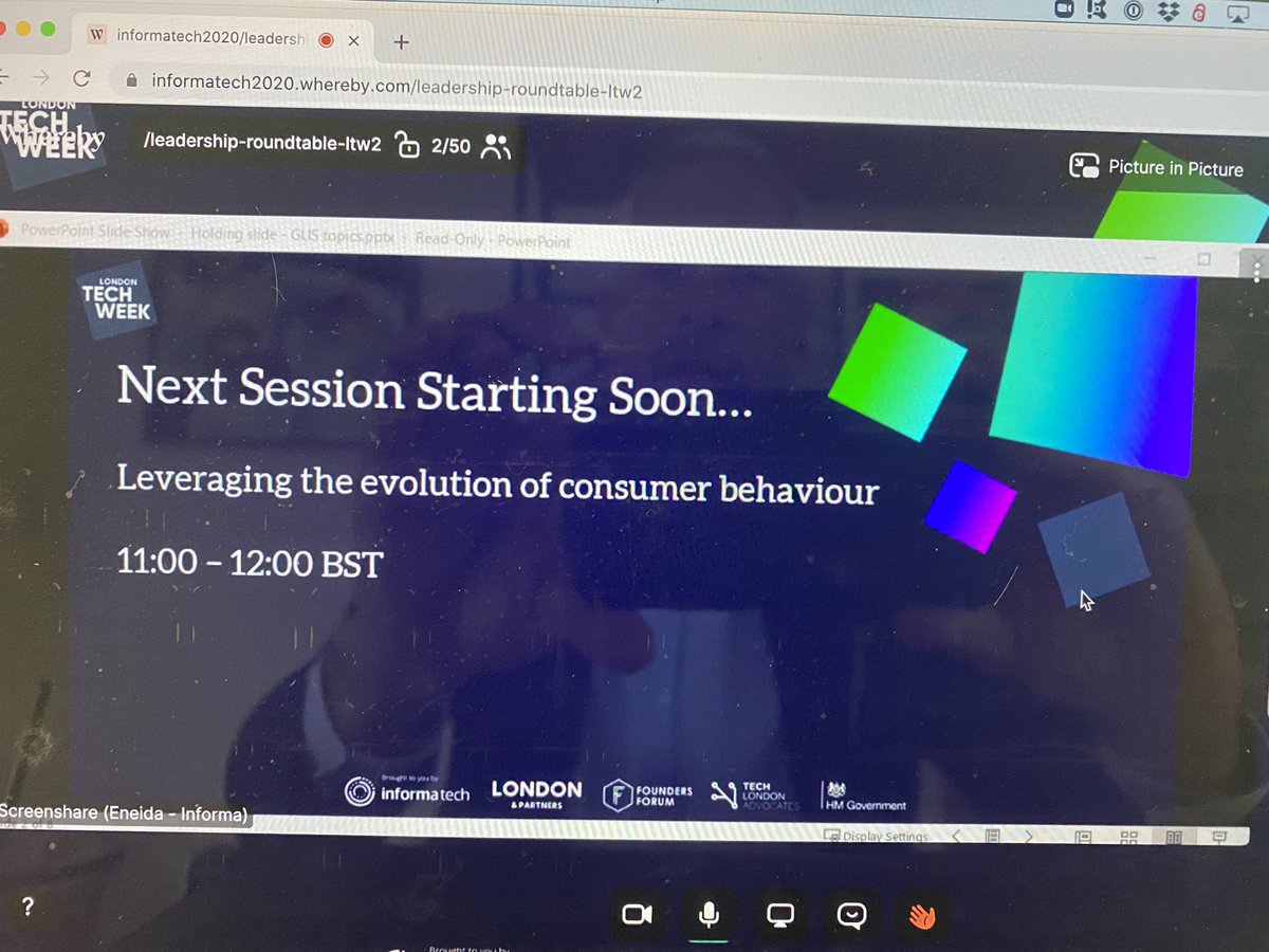 Getting ready to moderate a panel on consumer behaviour as part of <a href="/LDNTechWeek/">London Tech Week</a> Global Leaders Innovation Summit <a href="/TechLondonAdv/">Tech London Advocates</a> <a href="/GlobalTechAdv/">Global Tech Advocates</a> <a href="/tlacorpinno/">TLA Corporate Innovation</a> @tla_vc