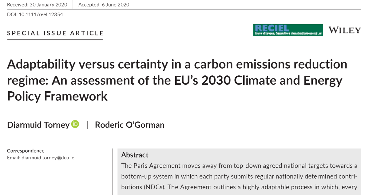 RECIELjournal's tweet photo. How well does the EU #2030Framework for #climate & #energy balance adaptability to changing circumstances & (investment) certainty? @diarmuidtorney & @rodericogorman explore the tradeoffs in this new Special Issue article, now free to access! https://t.co/5ZDHY3LHcg @govtran https://t.co/f6hFlgK7Xj