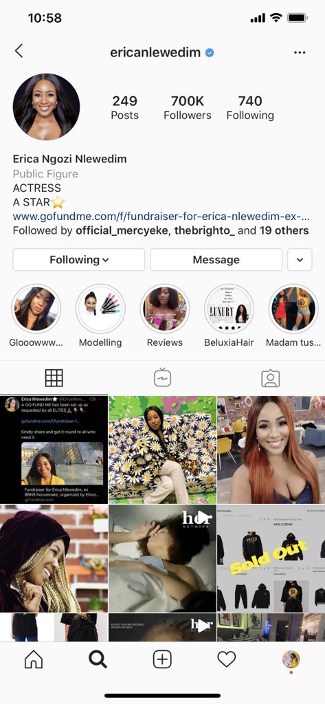 We are 700k on IG guys.Oya let’s make it 800k by the end of the day👏👏👏.who are we!!! who do we Stan for!!! Oya make you run am💪💪🚴‍♀️🚴‍♀️ #EricaChopOurMoney #EricaGoFundMe #Erica10DollarChallenge