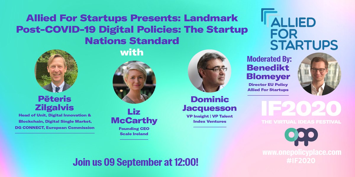 Allied4Startups's tweet photo. 🔊The EU wants to ensure that #startups, the most innovative economic actors,  have the best conditions to scale through the #StartupNationStandard! 🚀 @PZilgalvis #IFF2020

https://t.co/GwHPZ7hFSq https://t.co/mR3ur35DY2