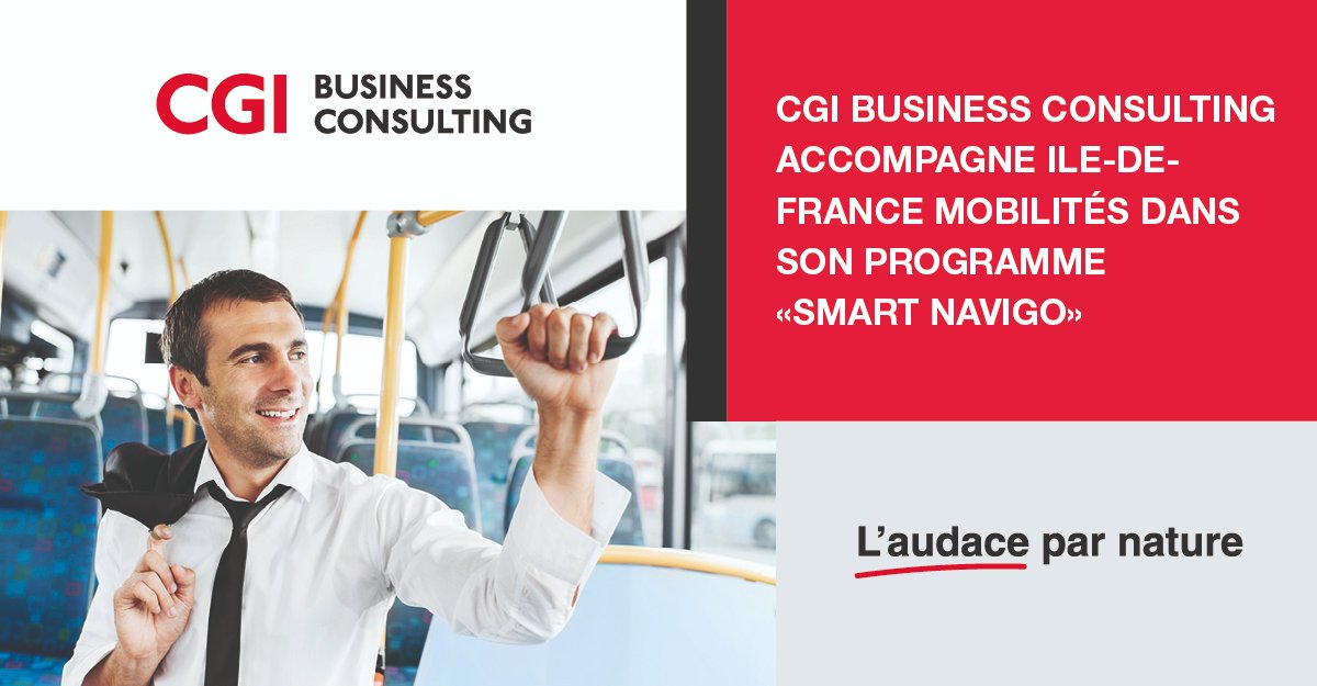 #Mobilité Se déplacer plus simplement avec le Smart Navigo = améliorer le quotidien de millions d'usagers des transports en #IleDeFrance. 📱

CGI Business Consulting accompagne <a href="/IDFmobilites/">IDF Mobilités</a> en plaçant le numérique au cœur de la mobilité.🚊

👉 cgi.fr/fr-fr/news/cgi…

#opendata