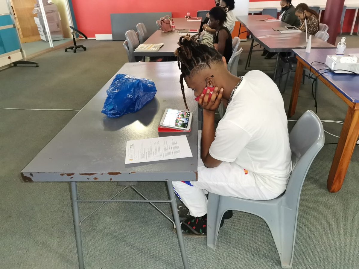 Basic Mobile literacy training underway at Ward 8 Duncan Village.  Training offered by <a href="/NEMISA_/">NEMISA</a> EC Colab. #digitalliteracy #mobileliteracy #digitalskills