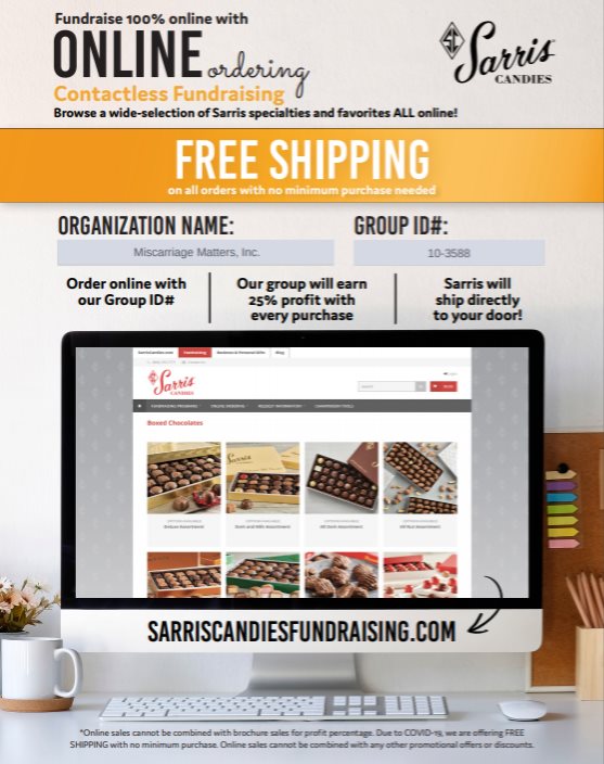 MiscarriageM's tweet photo. #MiscarriageMatters has teamed up with @Sarris_Candies  to bring you some delicious milk chocolate assortments!!

Orders will be received from SEPT 8 to DEC 21, 2020. You MUST have our GROUP NUMBER to order: 10-3588

To get started, check it out here: https://t.co/QUZRbEGhZe https://t.co/u86aIM3ssO