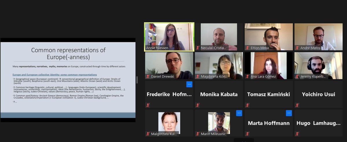 CristiSurubaru's tweet photo. Happy to have chaired a really good @UACES panel: "Constructing the 'European' within and without Europe" where @annieniessen @MekaEltion Daniel Drewski @socFUB &amp; Andre Matos (IJP, PT) held very interesting presentations on #Europe Part of Virtual #UACES2020 

@WorkingOnEurope https://t.co/yJio013kdo